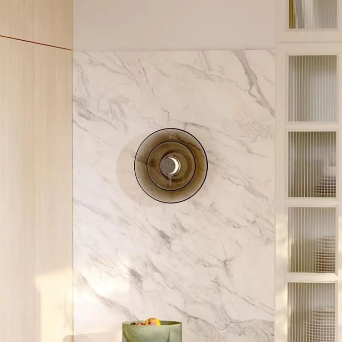 Simple round decorative glass LED wall lamp